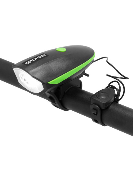 Lampka rowerowa z klaksonem spokey raini