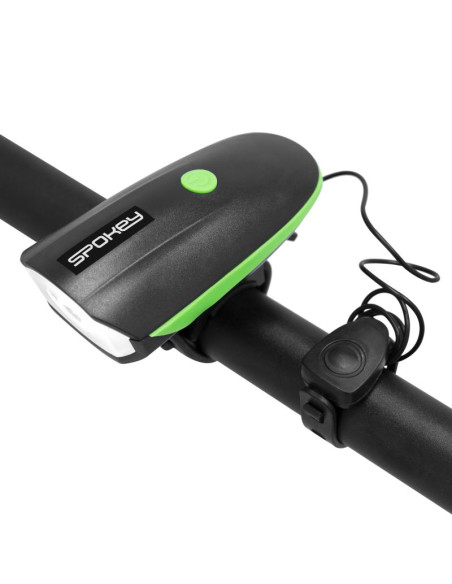 Lampka rowerowa z klaksonem spokey raini