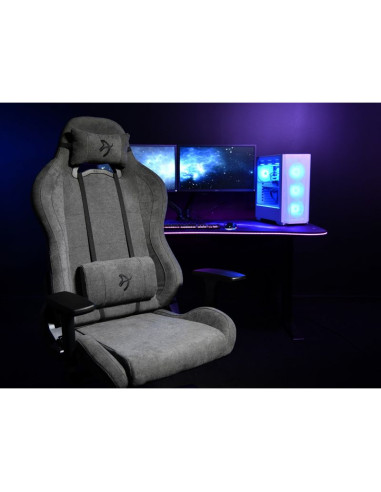 Fotel gamingowy arozzi torretta softfabric ash