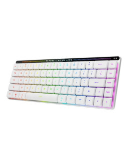 Klawiatura gaming usb + rf wireless + bluetooth qwertz biały asus rog falchion rx low profile
