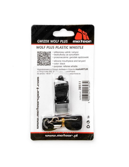 Gwizdek meteor wolf plus z silikonowym ustnikiem