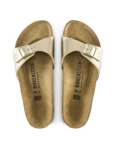 Klapki damskie birkenstock madrid birko-flor gold regular szerokie złote (1016106)