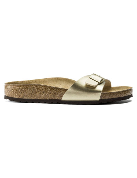 Klapki damskie birkenstock madrid birko-flor gold regular szerokie złote (1016106)