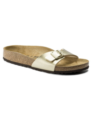 Klapki damskie birkenstock madrid birko-flor gold regular szerokie złote (1016106)