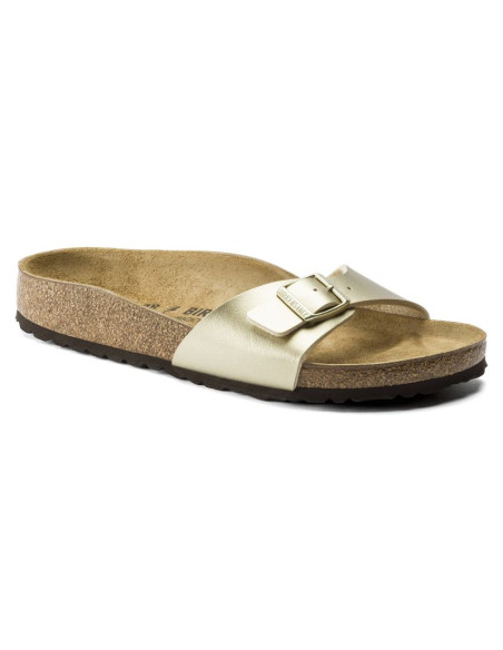 Klapki damskie birkenstock madrid birko-flor gold regular szerokie złote (1016106)