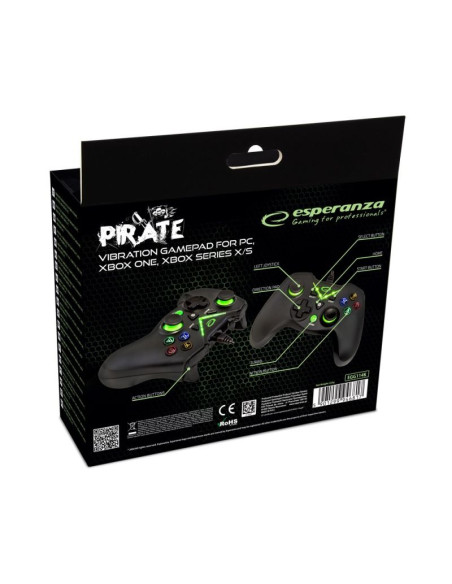 Esperanza gamepad pc/xbox one/xbox series x/s usb pirate egg114k