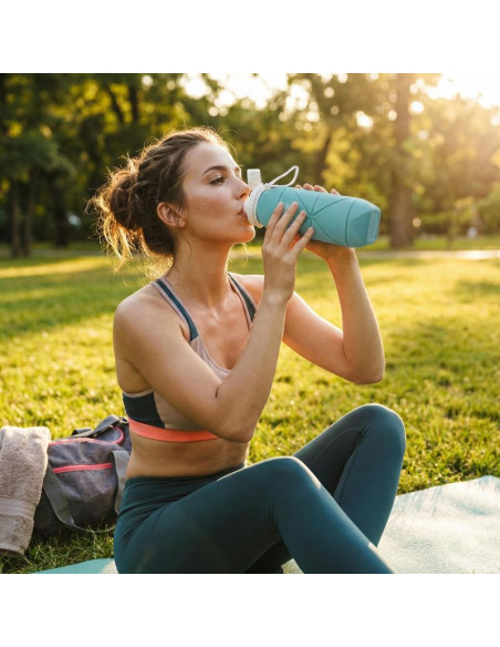 Body sculpture butelka na wodę składana niebieska bb 25bl