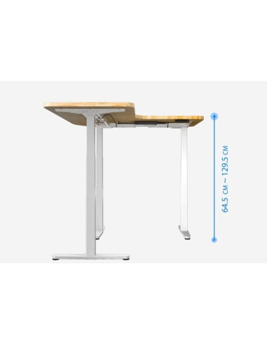 Wyposażenie ramy biurka w potrójny silnik elektryczny o udźwigu 150 kg w kształcie litery l