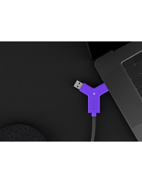 Logitech swytch nadajnik i odbiornik av czarny, fioletowy