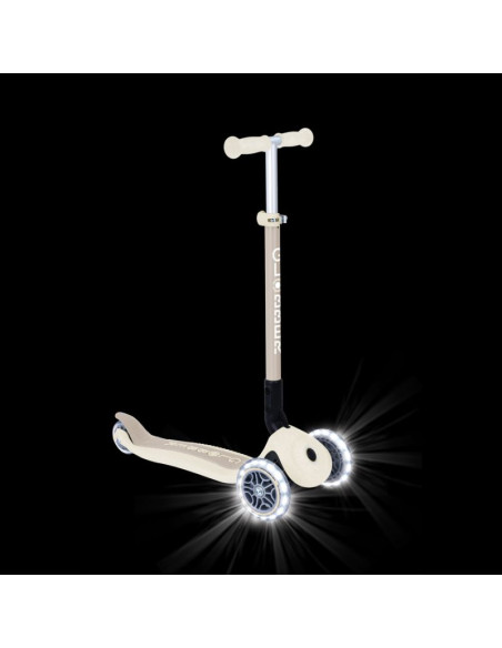 Hulajnoga globber primo foldable lights ecologic - coconut (696-566-2)