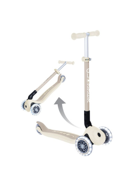 Hulajnoga globber primo foldable lights ecologic - coconut (696-566-2)