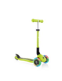 Hulajnoga 3-kołowa globber foldable lights lime green jr 2