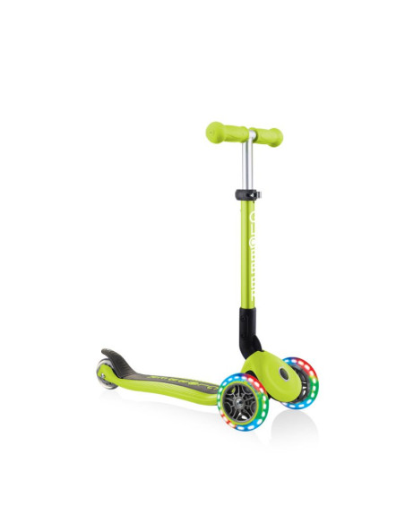 Hulajnoga 3-kołowa globber foldable lights lime green jr