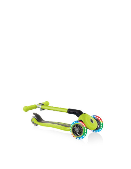 Hulajnoga 3-kołowa globber foldable lights lime green jr