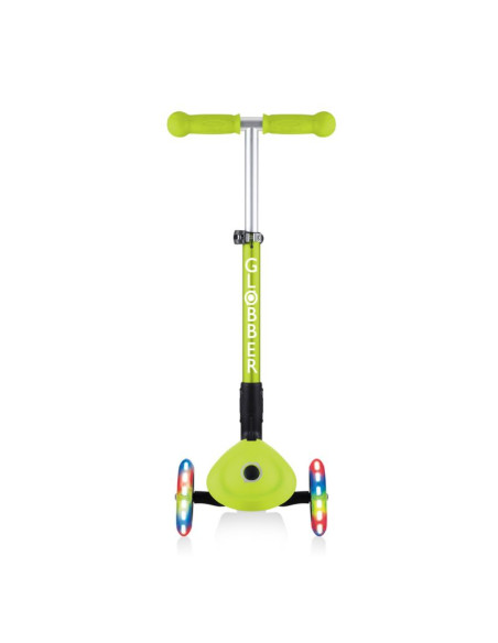 Hulajnoga 3-kołowa globber foldable lights lime green jr