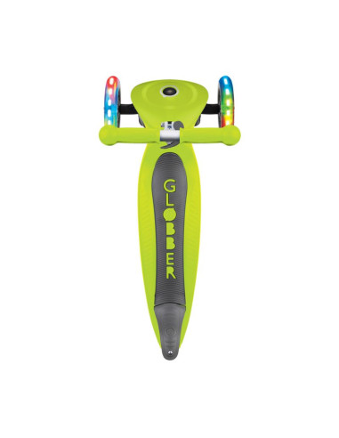 Hulajnoga 3-kołowa globber foldable lights lime green jr