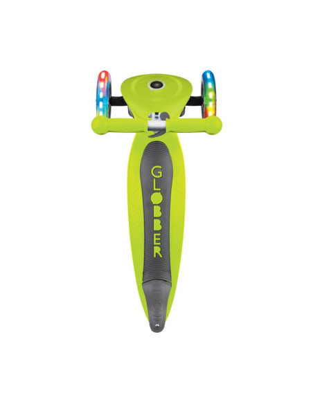 Hulajnoga 3-kołowa globber foldable lights lime green jr