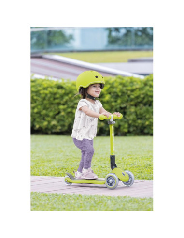 Hulajnoga 3-kołowa globber foldable lights lime green jr