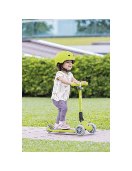 Hulajnoga 3-kołowa globber foldable lights lime green jr