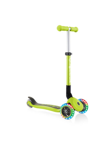 Hulajnoga 3-kołowa globber foldable lights lime green jr