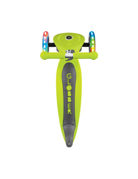 Hulajnoga 3-kołowa globber foldable lights lime green jr