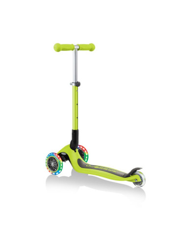 Hulajnoga 3-kołowa globber foldable lights lime green jr