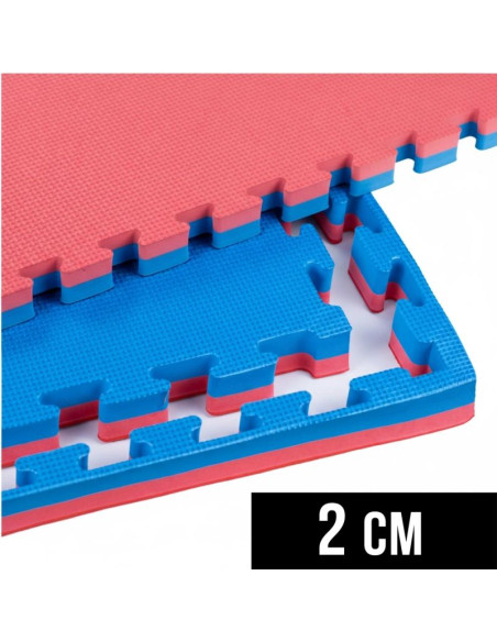 Mata do ćwiczeń z ceryfikatem bezpieczeństwa - puzzle 1x1m - tatami 2 cm