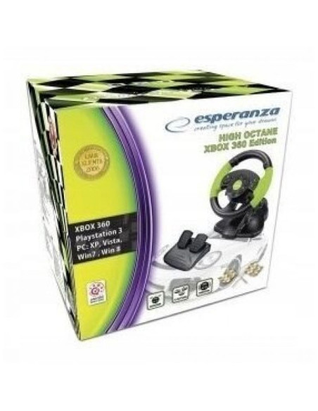 Kierownica esperanza eg104 (pc, xbox 360  kolor czarno-zielony)