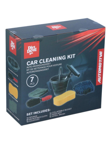 Zestaw do sprzątania samochodu 7 elementów dirt devil