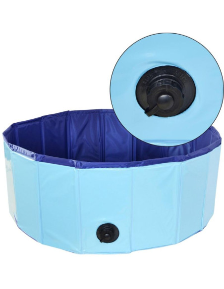 Basen ogrodowy składany dla psa 80x30cm niebieski maxxpro