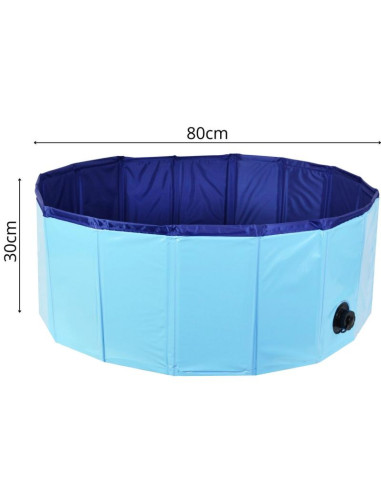 Basen ogrodowy składany dla psa 80x30cm niebieski maxxpro