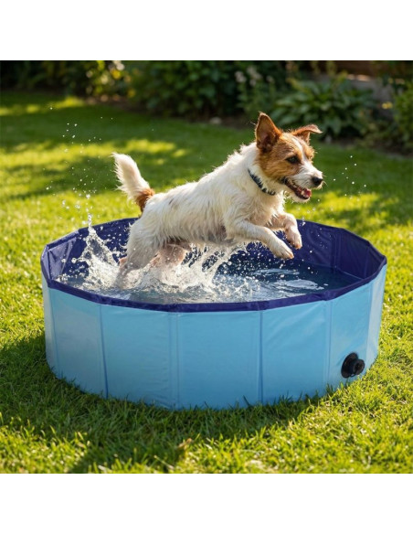 Basen ogrodowy składany dla psa 80x30cm niebieski maxxpro