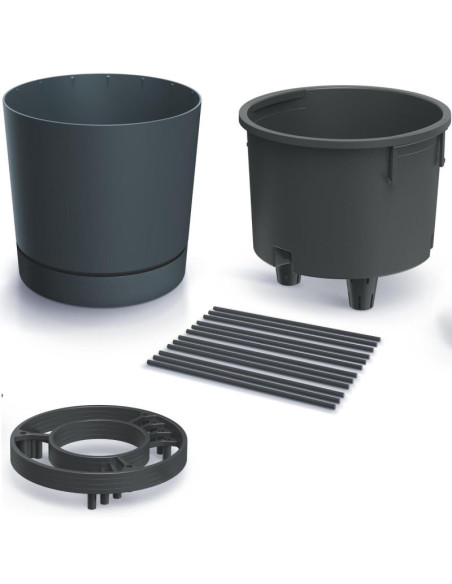 Doniczka do sadzenia pomidorów z drabinką pojemności 35l home grower antracyt