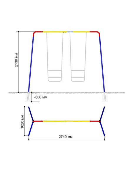 Rama do huśtawki podwójna gardenluxus