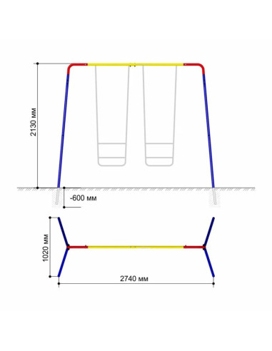 Rama do huśtawki podwójna gardenluxus