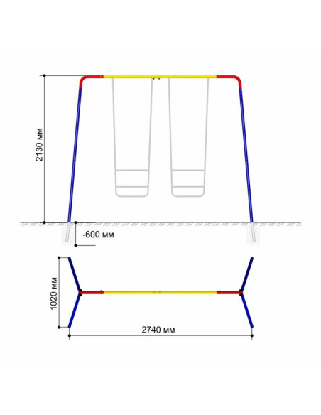 Rama do huśtawki podwójna gardenluxus