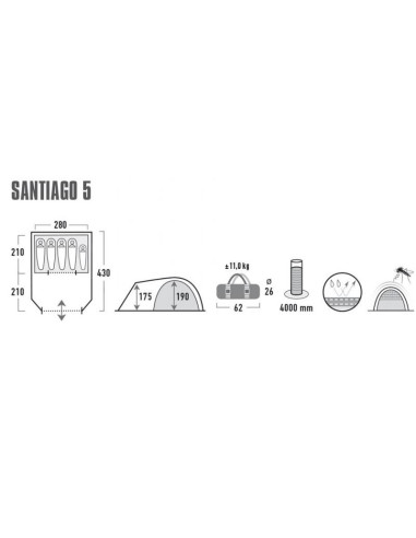 Namiot high peak santiago 5.0