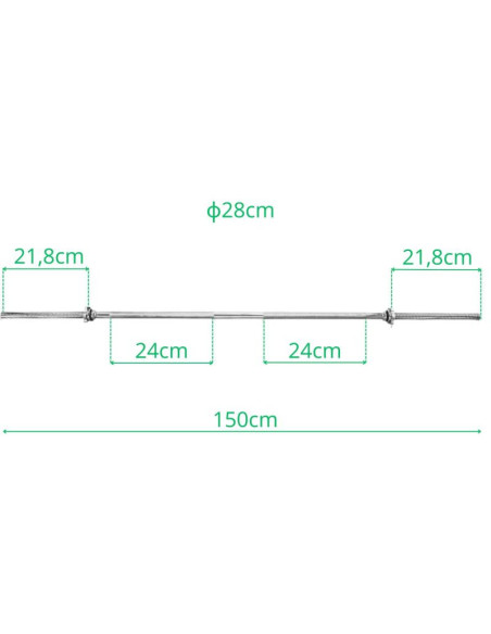 Gryf prosty 150 cm enero fit fi28