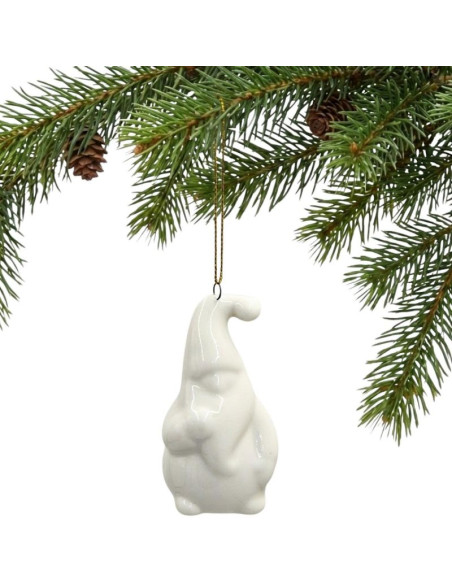 Mikołaj świąteczny ceramiczny bombka 7,8cm 1 szt