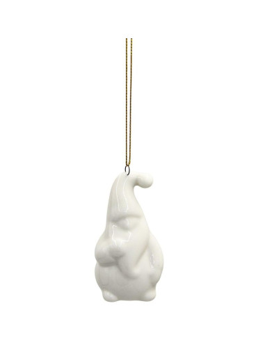 Mikołaj świąteczny ceramiczny bombka 7,8cm 1 szt