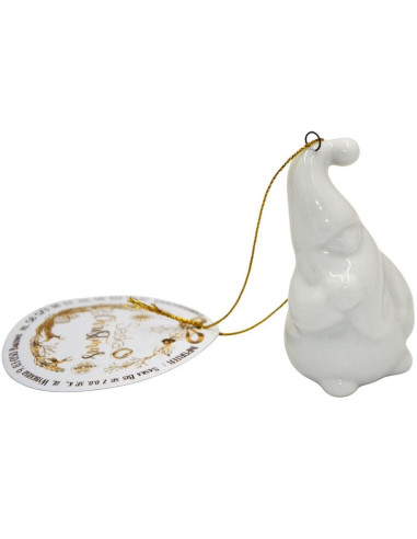 Mikołaj świąteczny ceramiczny bombka 7,8cm 1 szt