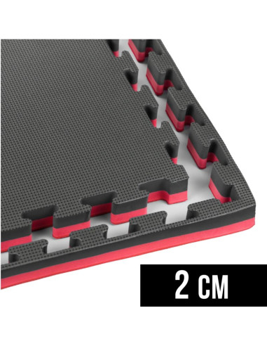 Mata do ćwiczeń z ceryfikatem bezpieczeństwa - puzzle 1x1m - tatami 2 cm