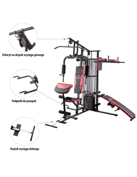Atlas z ławką hms tytan 12 150 lbs