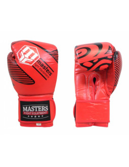 Rękawice bokserskie skórzane masters rbt-red