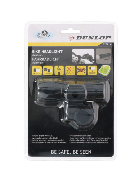 Lampka rowerowa dunlop bike headlight 9 led 41688