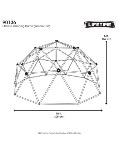 Lifetime kopuła do wspinaczki geodome 90136