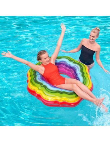 Koło do pływania bestway rainbow 115cm 36163
