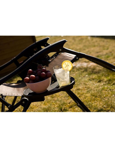 Leżak ogrodowy składany wielofunkcyjny z daszkiem 173x52/65x110cm brązowy