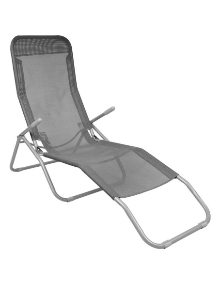 Leżak fotel składany grawitacyjny lazzy ciemny szary enero camp