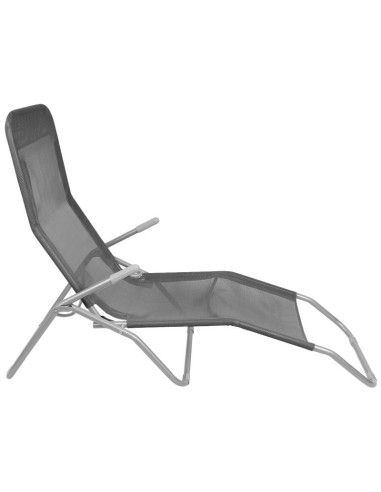Leżak fotel składany grawitacyjny lazzy ciemny szary enero camp